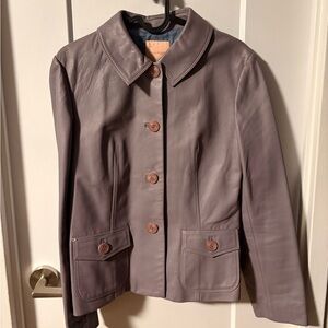 Banana Republic Mauve / lavender Leather Jacket